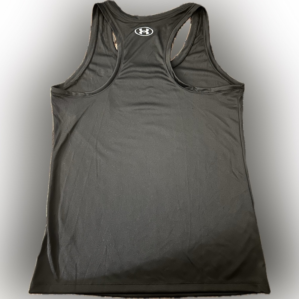 Under Armour NWT SZ S women’s black “velocity” solid tank w/racer back, bust 38” - Picture 6 of 6